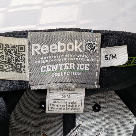 SAN JOSE SHARKS FITTED BASEBALL HAT REEBOK CENTER ICE NHL HOCKEY SMALL MEDIUM - Picture 9 of 15